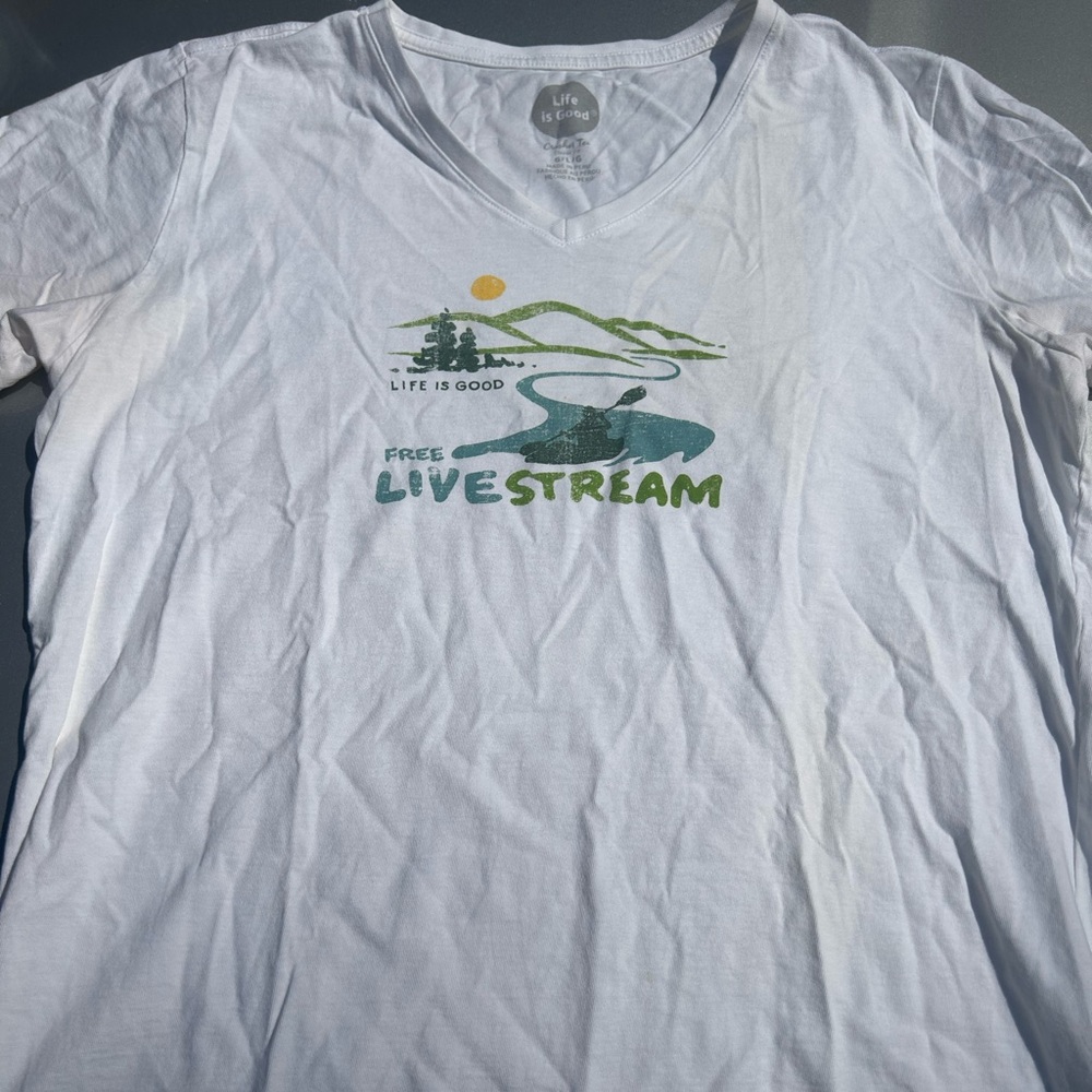 Women’s life is good v neck tee